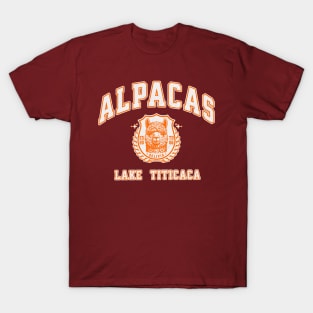 The alpaca from Lake Titicaca, Bolivia T-Shirt